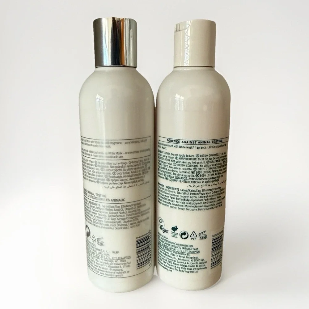 The Body Shop White Musk‎ Body Lotion 250ml 8.4 oz 2x